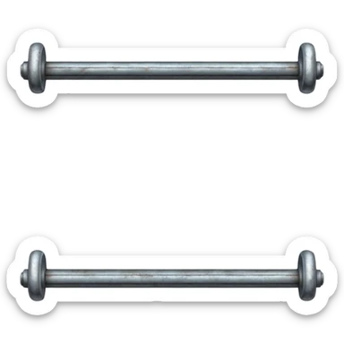 iron bars, silver text sticker