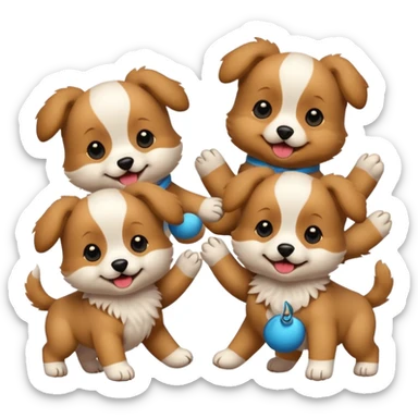 Perritos bailando sticker