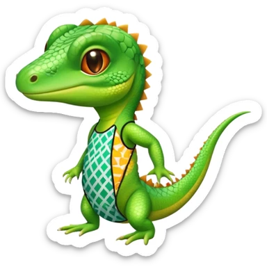 lizard in a bathing suit sticker