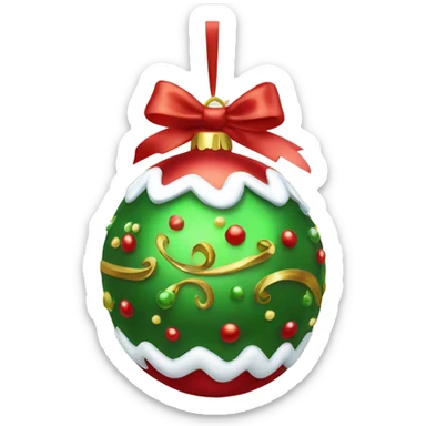 Christmas fancy ornament sticker