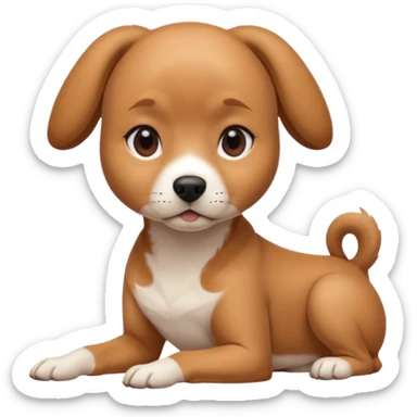 Naked woman in doggy pose, front view  sticker