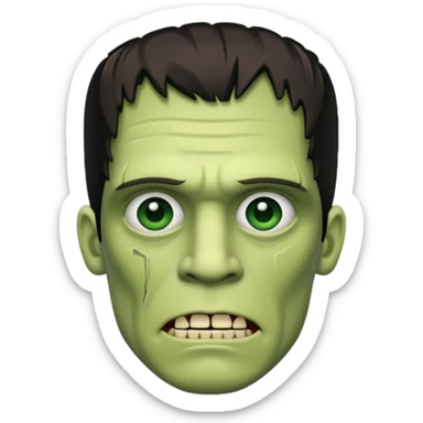 Frankenstein face sticker