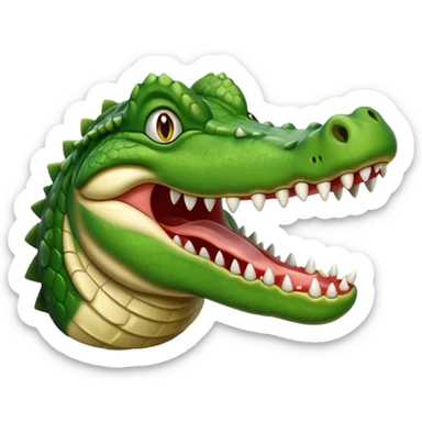 drooling crocodile emoji sticker