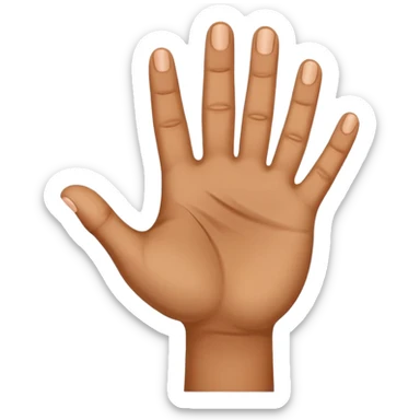 haz una mano que sea así 👇🏽 pero al revés sticker