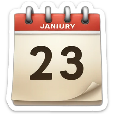 single date calendar for 24 January  sticker