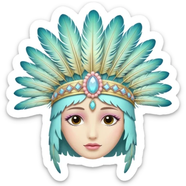 Pastel headdress sticker