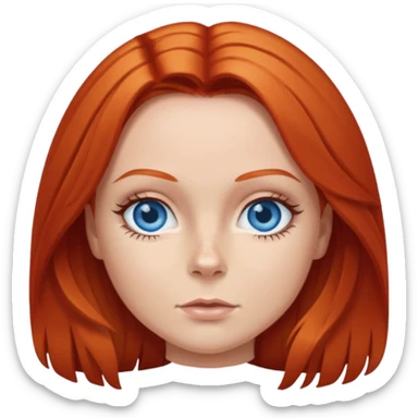Ginger Spice with blue eyes sticker