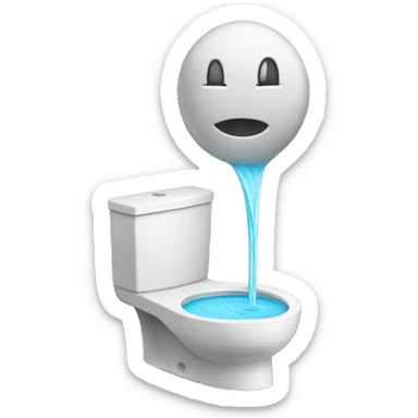 Fountain in the toilet sticker