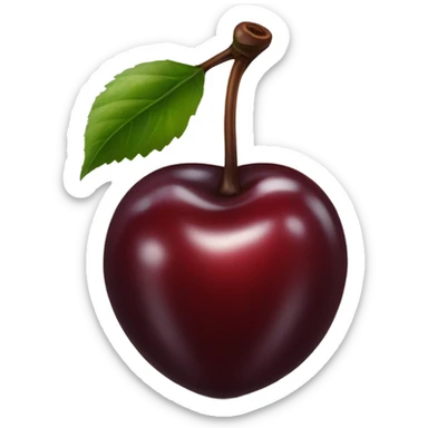 dark red cherry sticker