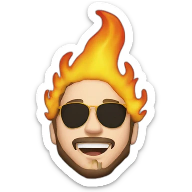 Post Malone chetos Flaming hot sticker