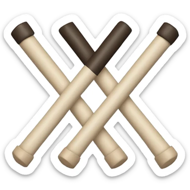 two batons in crisscross sticker