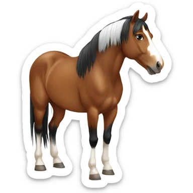 Pinto horse sticker