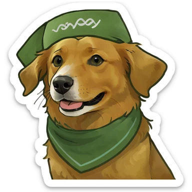 nova scotia duck tolling golden retriever mix sticker