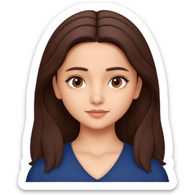 A pretty bratz genmoji of a girl looking like Alia Bhatt (bollywood actress) sticker