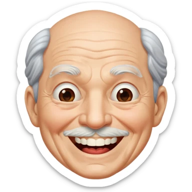 Laughing elderly superman sticker