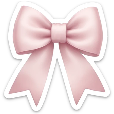 Pale pink ribbon bow sticker