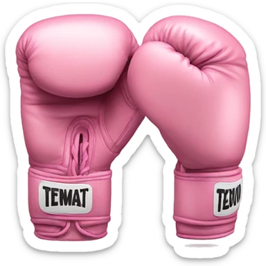light pink boxing gloves  sticker