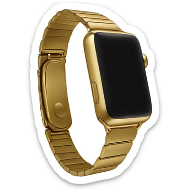 Gold apple watch sticker