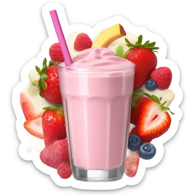 Pink smoothie sticker