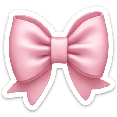 light pink bow on light pink bow sticker