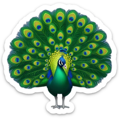Peacock sticker