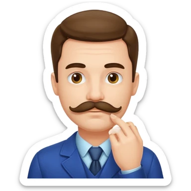 Homme qui caresse moustache sticker