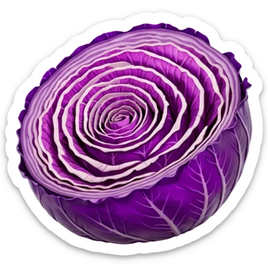 red cabbage sliced sticker