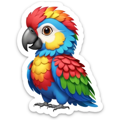 Petty parrot sticker
