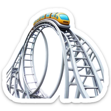 Roller coaster through the Milky Way galaxy and Outer space sticker