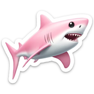 light pink shark  sticker
