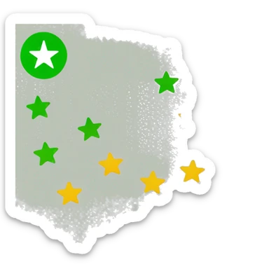 a 5 star review in green trust pilot format sticker