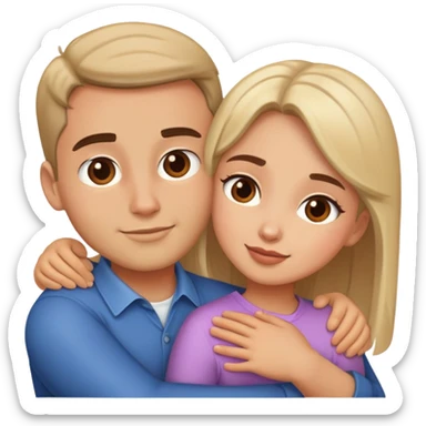 dom and layla hugging sticker