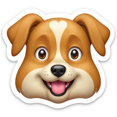 Cinematic Comical Domestic Dog Portrait Emoji, Head tilted dramatically with an exaggeratedly amused expression, featuring a striking coat with a playful glimmer and wide, expressive eyes brimming with humorous disbelief, Simplified yet hilariously expressive features, highly detailed, glowing with a slightly sassy glow, high shine, dramatic yet playful, stylized with an air of cheeky mischief, soft glowing outline, capturing the essence of a spirited and over-the-top dog that looks ready to side-eye its way into internet fame instantly! sticker