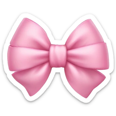 Baby pink bow sticker