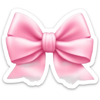 light pink bow on light pink bow sticker