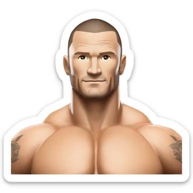 Randy Orton wwe superstar le plus réaliste possible avec un titre  sticker