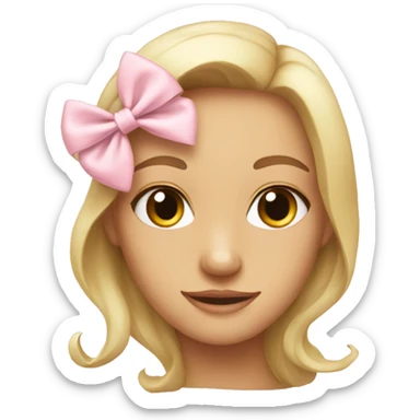 Light pink bows sticker