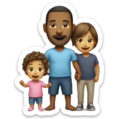 Mum dad toddler sticker