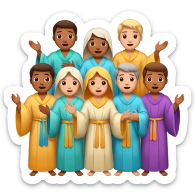 choir singing sticker