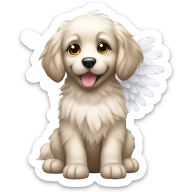 A puppy with wings sticker