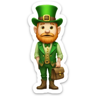  sad leprechaun with empty pockets sticker