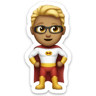 a superhero that has apple pie powers sticker