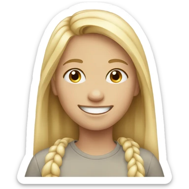 blonde girl smiling outdoors with autism sticker