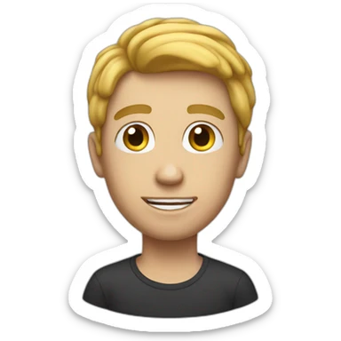 a white guy ask him self sticker