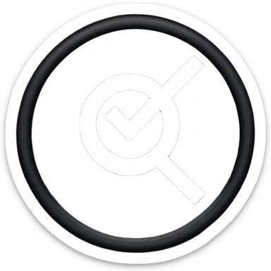 Full of black circle with a check mark on it sticker