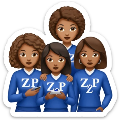 Black women zeta phi beta sorority sticker