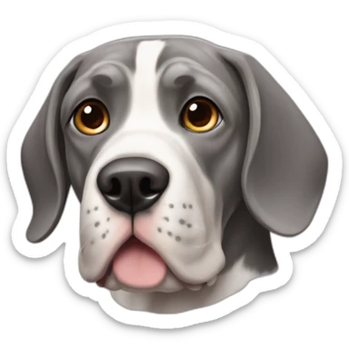 Beagle Dog with Grey Neapolitan Mastiff, Grey Eyes sticker