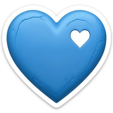 blue heart spray-painted sticker