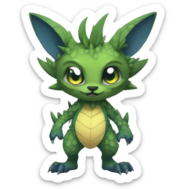 Anthro cool edgy Vernid-WickerBeast-Fakémon Full Body sticker