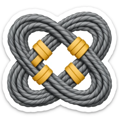 three interlaced cords symbol sticker